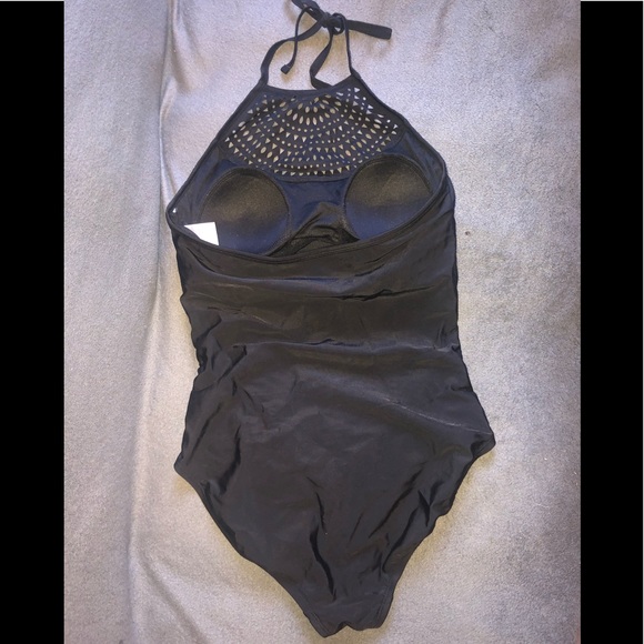 Merona Black One Piece Swimsuit - Picture 3 of 3